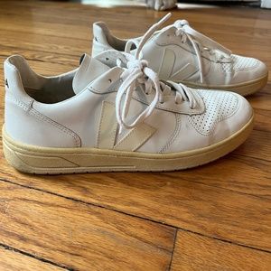 veja white leather sneakers